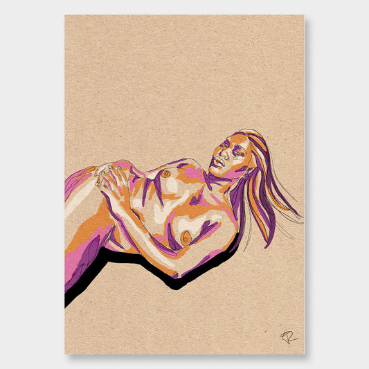 Leaning in Art Print