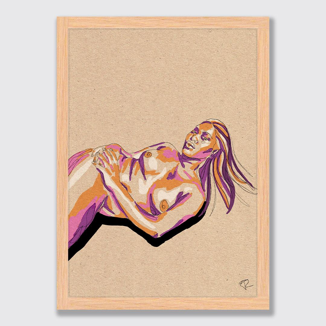 Leaning in Art Print
