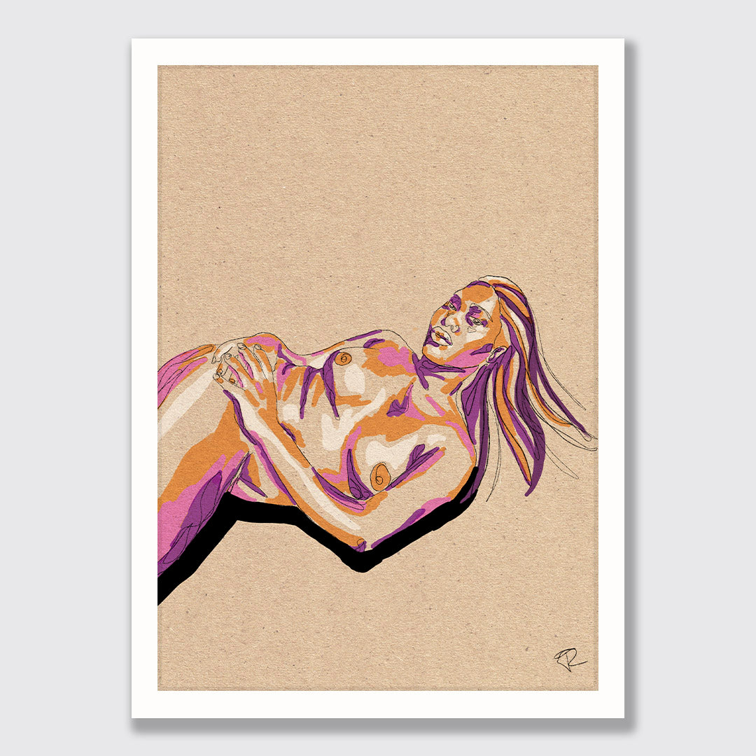 Leaning in Art Print