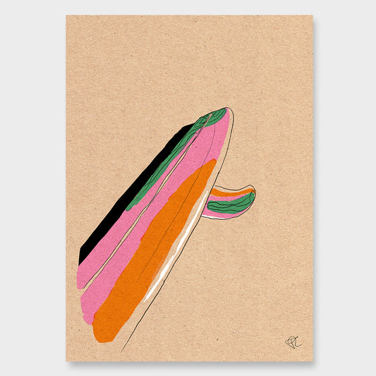 Single fin Art Print