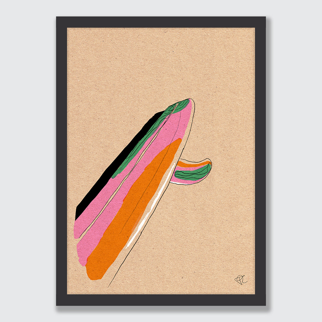 Single fin Art Print