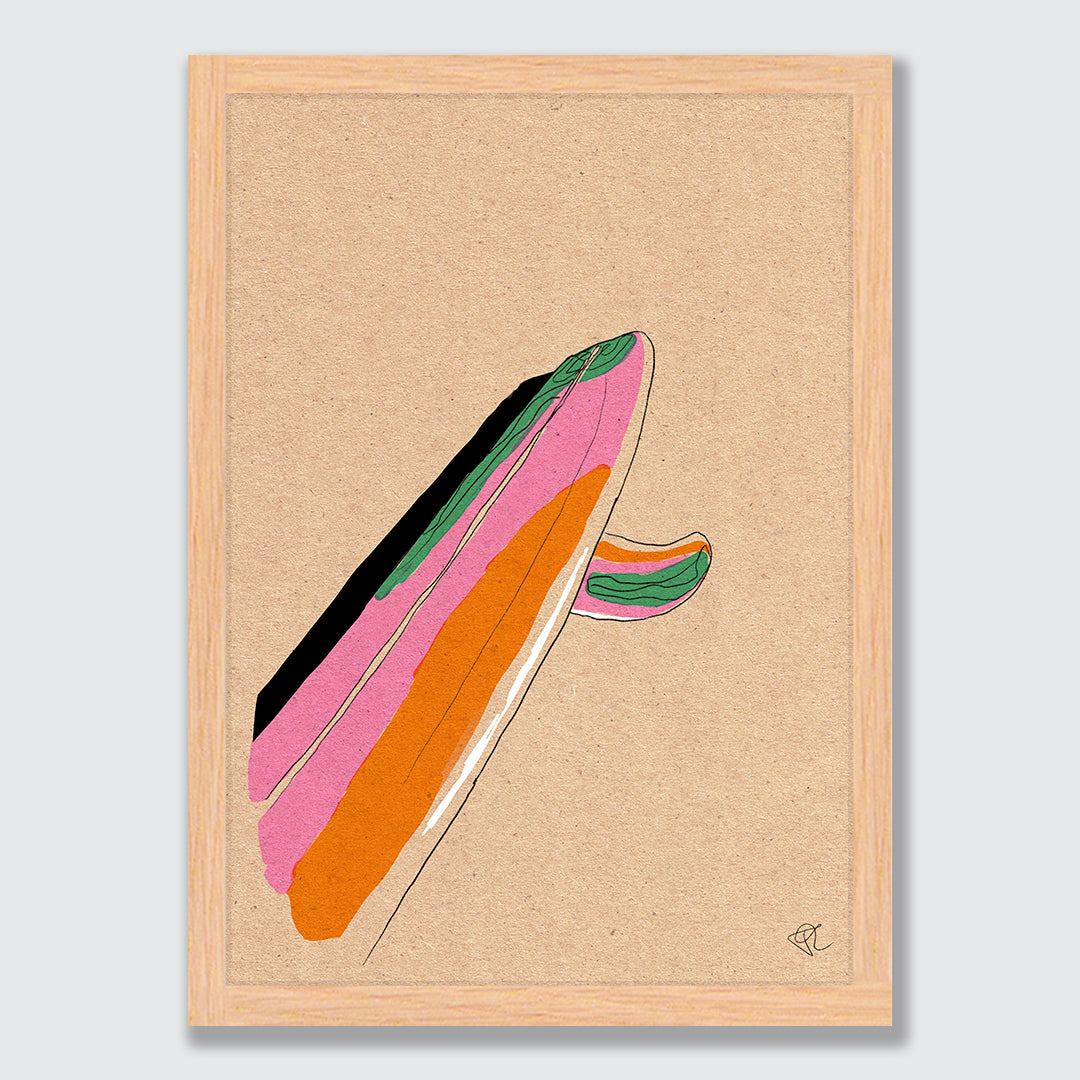 Single fin Art Print